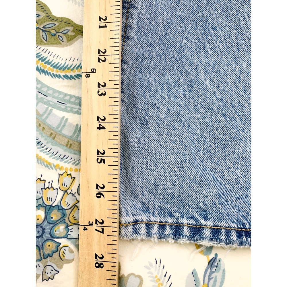 Stradivarius High Waisted Wide Leg Jeans Light Blue Wash Size 10 EUR 42 Baggy - Picture 15 of 16
